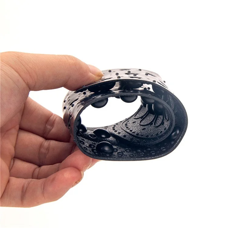 1 Par de Plantillas Magnéticas de 68 Puntos de Masaje Agrandados para Pies Sanos - Negro / S 25 cm (35-40)