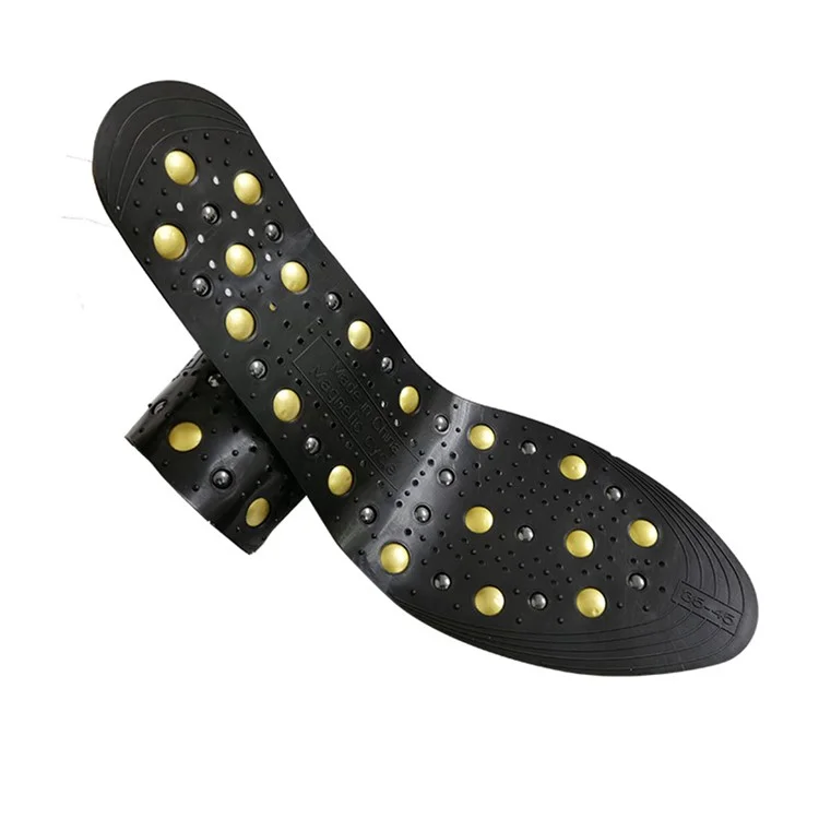 1 Paar magnetische Massage-Einlegesohlen mit Durchblutungsförderung, atmungsaktiv, Akupressur-Fußmassage-Sohlen - Schwarz