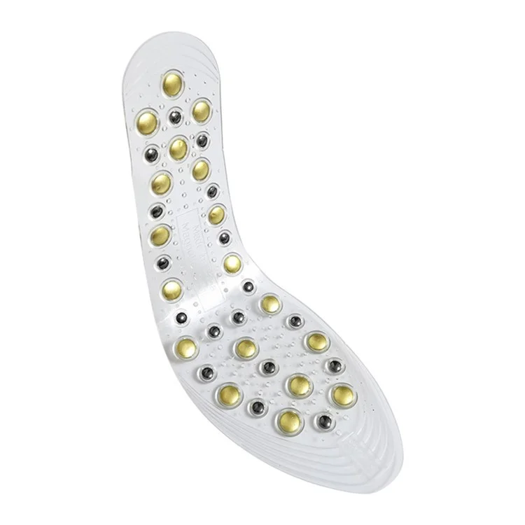 1 Paar magnetische Massage-Einlegesohlen mit Durchblutungsförderung, atmungsaktiv, Akupressur-Fußmassage-Sohlen - Schwarz