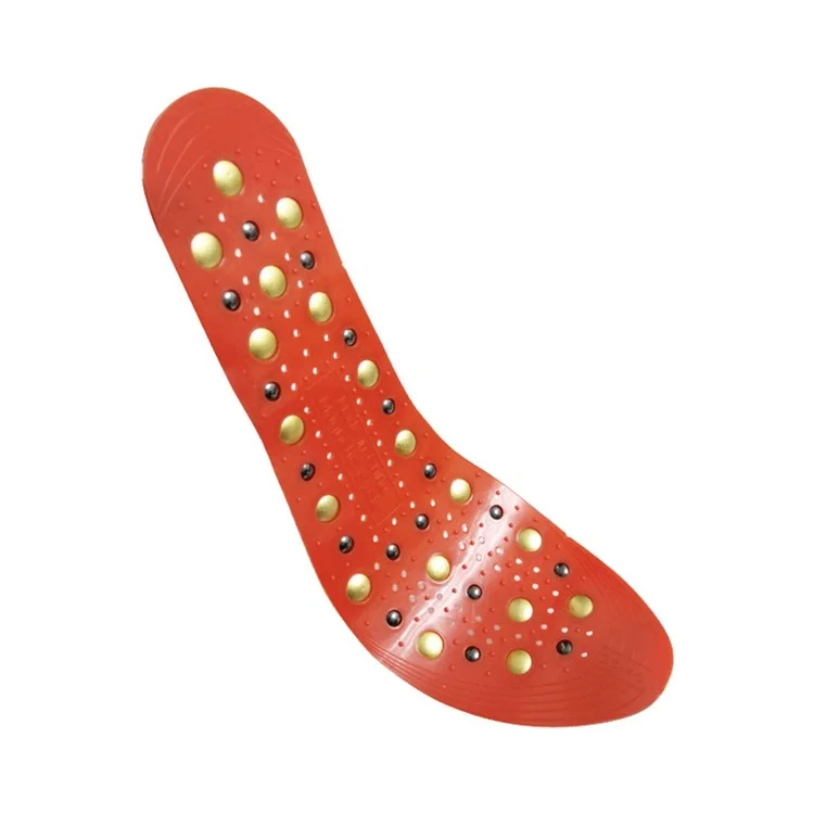 1 Paar magnetische Massage-Einlegesohlen mit Durchblutungsförderung, atmungsaktiv, Akupressur-Fußmassage-Sohlen - Schwarz