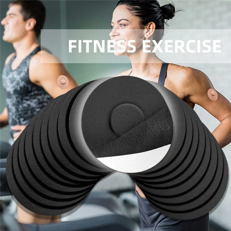 032 10Pcs Waterproof Sensor Adhesive Patches Sports Sensor Stickers Covers - Black
