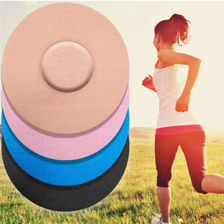 032 10Pcs Waterproof Sensor Adhesive Patches Sports Sensor Stickers Covers - Black