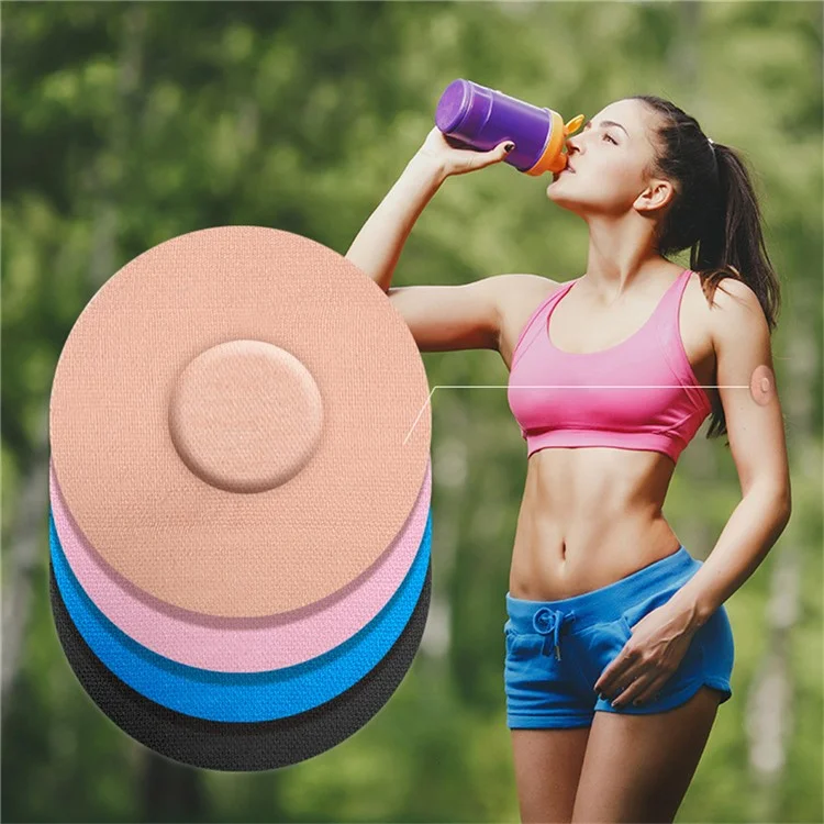 032 10Pcs Waterproof Sensor Adhesive Patches Sports Sensor Stickers Covers - Black