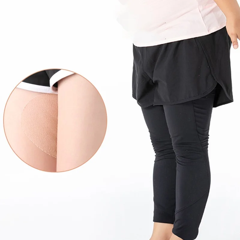 053 12Pcs Thigh Inner Anti-Chafing Sticker Self-Adhesive Wear-Resistant Elastic Patches Gift - Skin Color / Non-woven Fabric