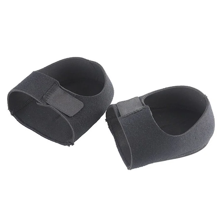 1 Pair Heel Cushion Support SBR SEBS Pressure Relief Adjustable Heel Protector Pad - Black S
