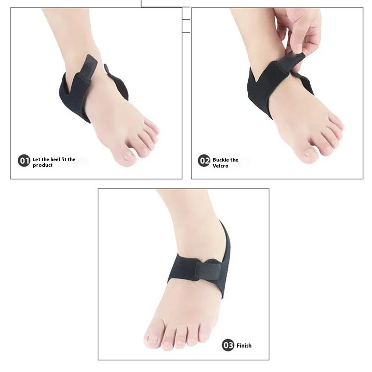 1 Pair Heel Cushion Support SBR SEBS Pressure Relief Adjustable Heel Protector Pad - Black S