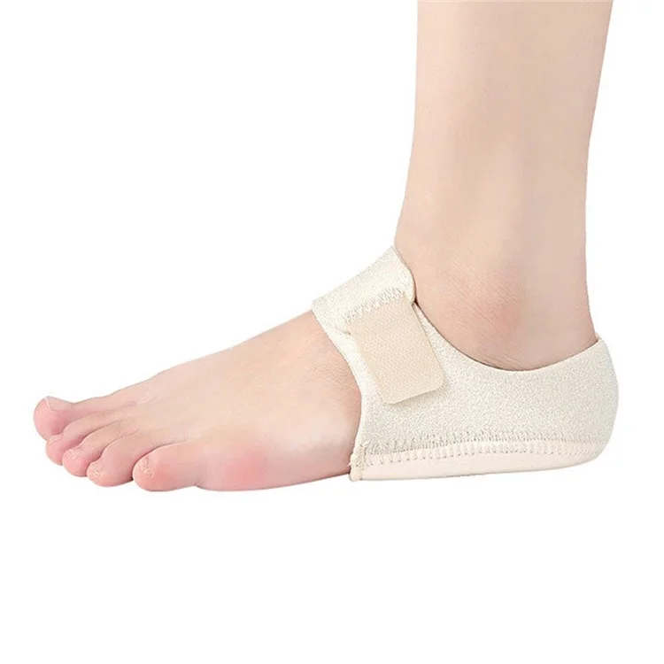 1 Pair Heel Cushion Support SBR SEBS Pressure Relief Adjustable Heel Protector Pad - Black S