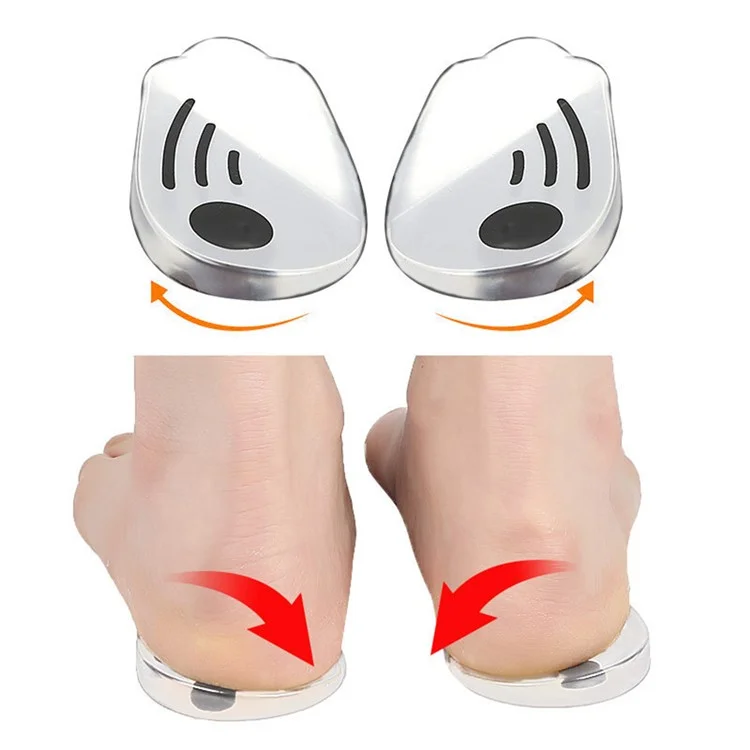 011 1 Paio di cuscinetti per tallone in gel ammortizzante a forma di O/X per la correzione delle gambe, taglia M