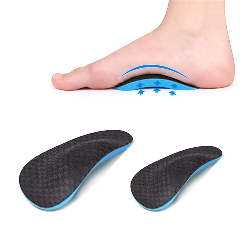 064 1 Pair EVA+Nylon Sports Foot Sole Guard Pad Flat Arch Support Leg Shape Correction Half Foot Cushion - Adult