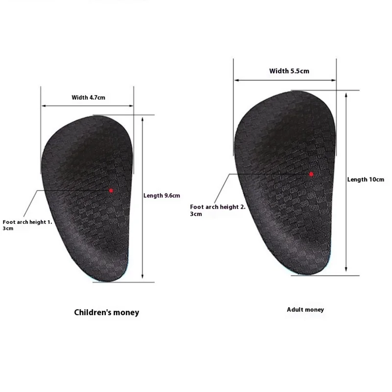 064 1 Pair EVA+Nylon Sports Foot Sole Guard Pad Flat Arch Support Leg Shape Correction Half Foot Cushion - Adult