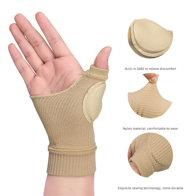 1 Par de guantes deportivos para muñeca Fitness Guantes de baloncesto Guantes de compresión para entrenamiento - Negro S