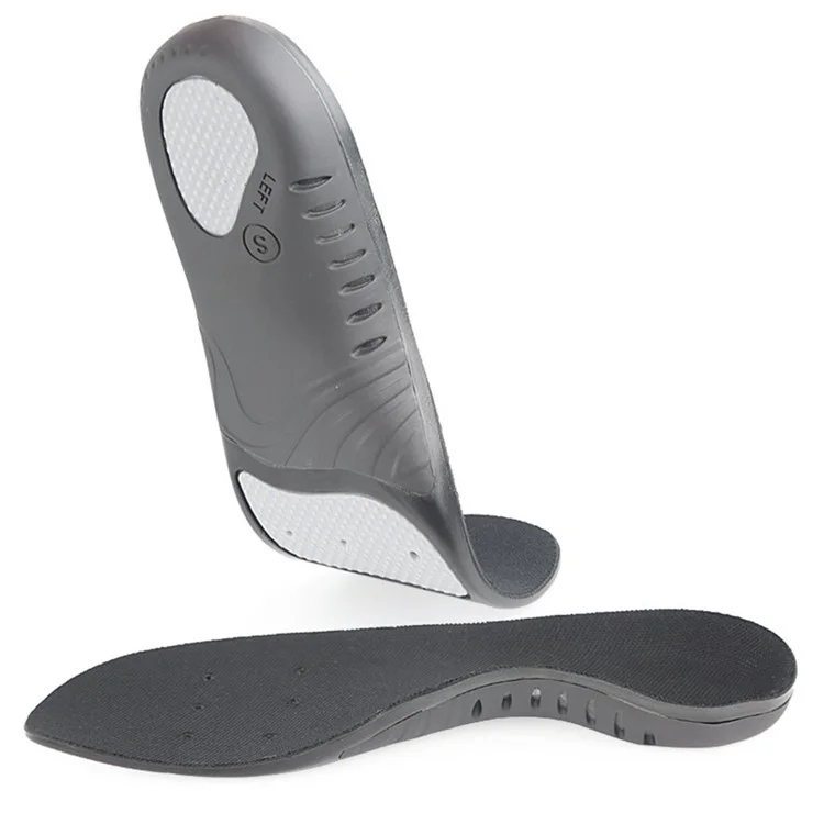 Soletta ortopedica di supporto per piedi piatti LS-1214 traspirante e massaggiante in PU con assorbimento degli urti per lo sport - Verde velluto XS (36-38)