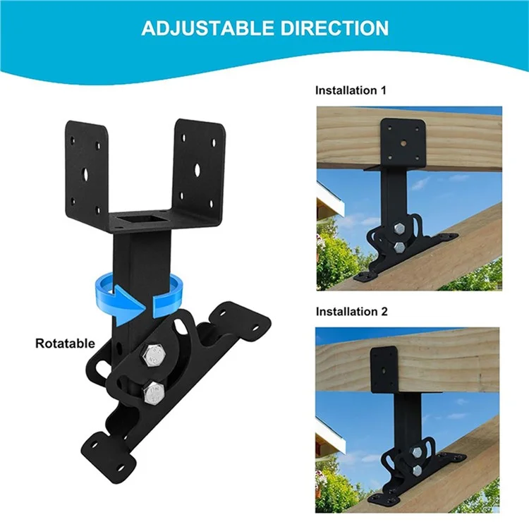 Suporte ajustável de teto reforçado para pergolado e suporte de toldo para pátio