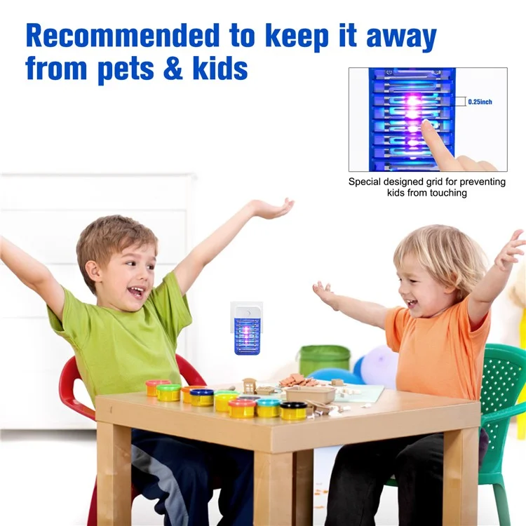 Intelligenter photokatalytischer leistungsstarker Insektenvernichter LED UV-Mückenkiller-Lampe EU-Stecker - Baby Blau