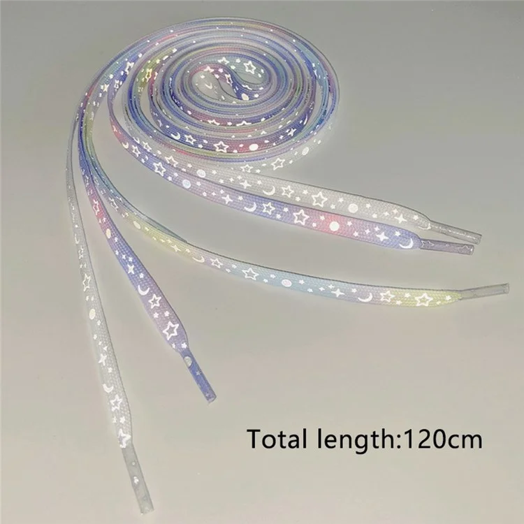120cm Reflective Shoelaces for Sneakers Canvas Shoes Basketball Shoes Laces - Mint Green Heart