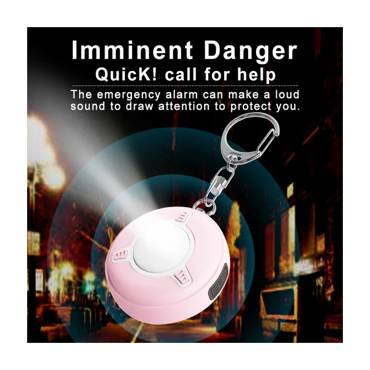 Alarme de sécurité personnelle SC300 130DB Dispositif d'alarme de défense personnelle avec lumière stroboscopique LED - Bleu