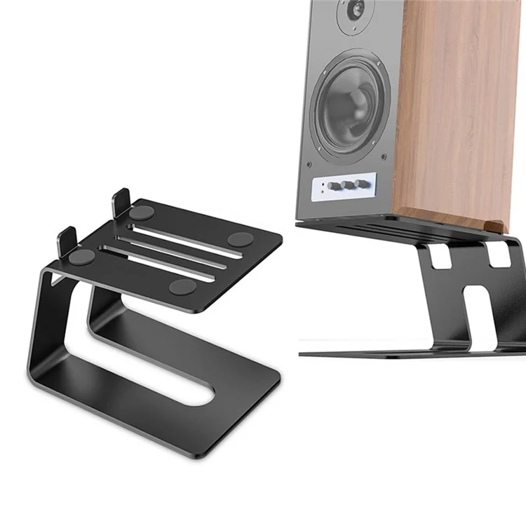 2 peças de suporte de alto-falante de mesa para estúdio de gravação, equipamento de armazenamento, suporte com design de inclinação de 5 graus e capacidade de 33 libras.