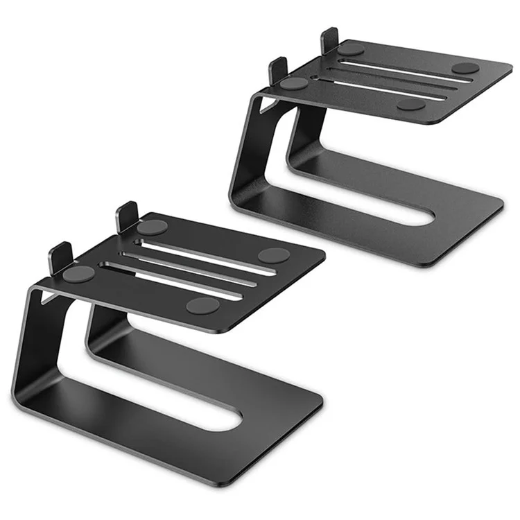 2 peças de suporte de alto-falante de mesa para estúdio de gravação, equipamento de armazenamento, suporte com design de inclinação de 5 graus e capacidade de 33 libras.