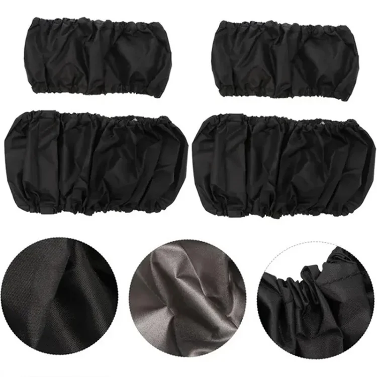 2Pcs Baby Stroller Wheel Covers Oxford Cloth Anti Dirt Protectors, Size L for 25-36cm Rear Wheel