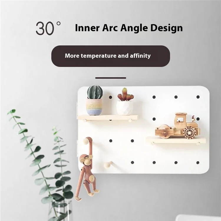 Caja eléctrica decorativa montada en la pared de 40x25cm, estantería de almacenamiento, tablero perforado de madera, caja de medidor ocultador - Color madera