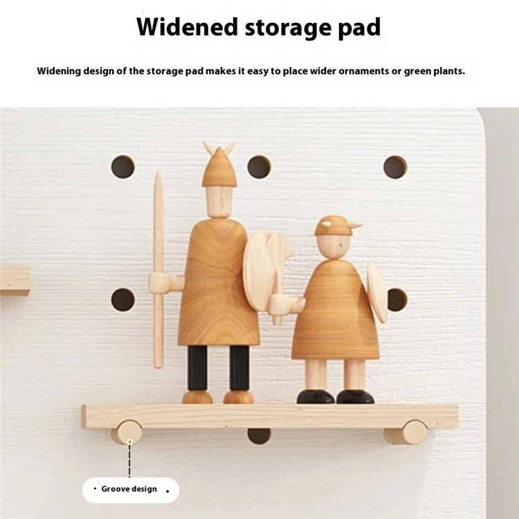 Caja eléctrica decorativa montada en la pared de 40x25cm, estantería de almacenamiento, tablero perforado de madera, caja de medidor ocultador - Color madera