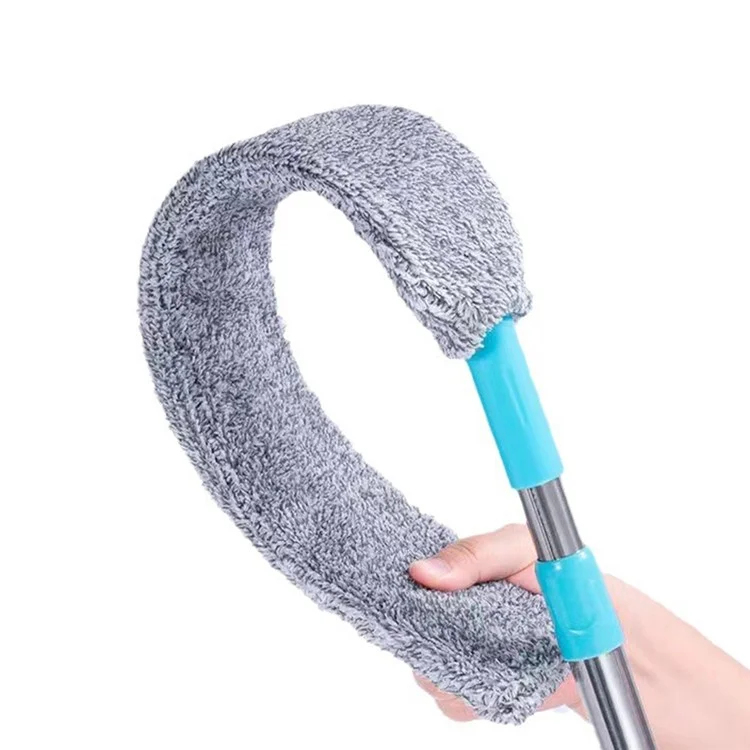 Espanador extensível de 127 cm com cabo longo, ferramenta de limpeza de frestas de móveis, removedor de poeira de microfibra.