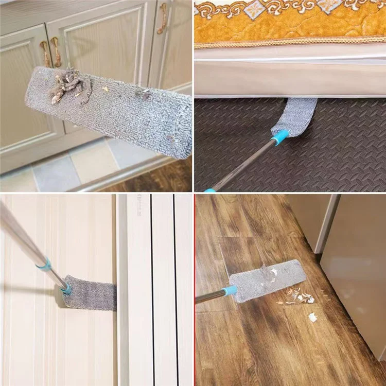 Espanador extensível de 127 cm com cabo longo, ferramenta de limpeza de frestas de móveis, removedor de poeira de microfibra.
