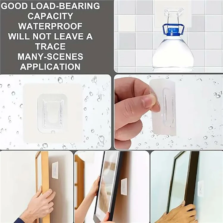 10 Paar selbstklebende Wandhaken, PVC-Spuren-Snap-On-Haken, Stromleistenhänger