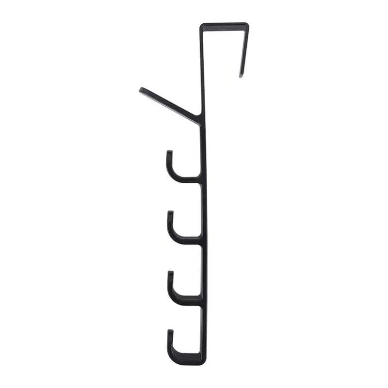 5 Hook Design Door Top Hanger Closet Kitchen Bathroom Door Towel Rack ABS Hanging Hook - White