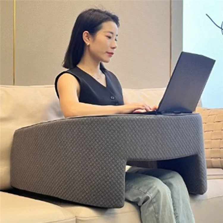 Lap Desk Pillow for Gaming Working Arm Rest Reading Cushion with Removable Cover