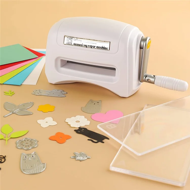 LETONG DIY Paper Craft Embossing Tool Manual Roller Press Die Cutting Machine - Baby Blue
