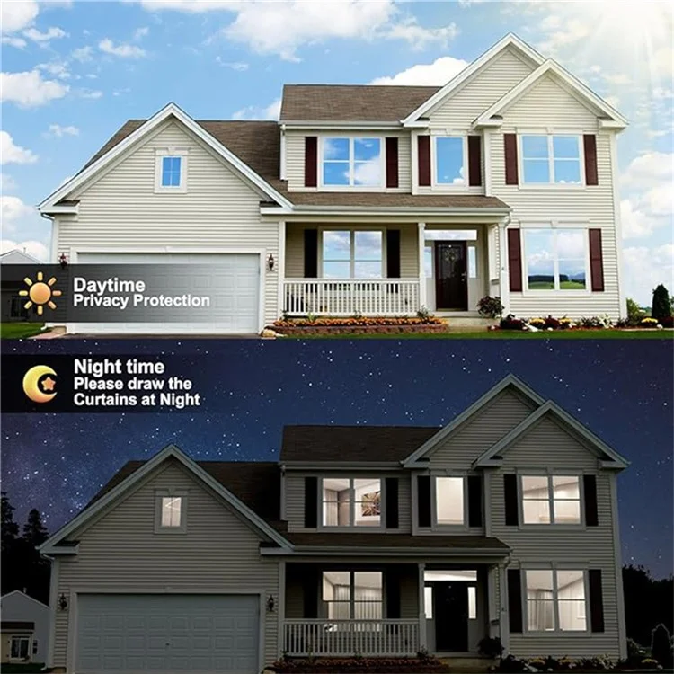 90 x 300cm Window Privacy Film Office Home Balcony One Way UV Blocking Static Cling Glass Film - Silver