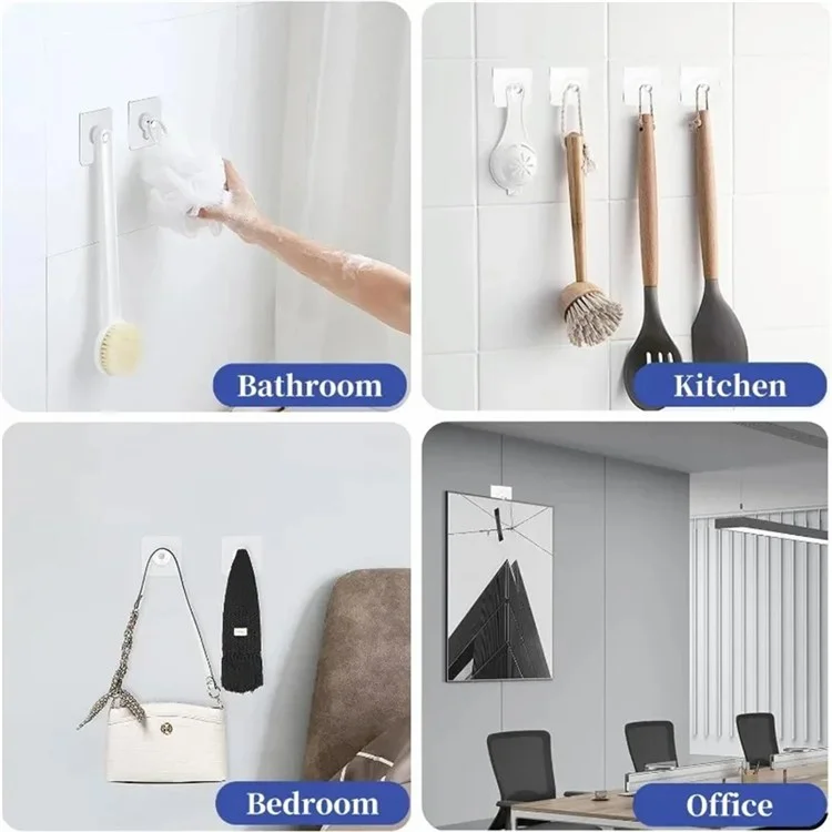 50 Stück transparente Klebeaufhänger ohne Bohren, spurlos an der Wand montierbar für Bilderrahmen, Uhren