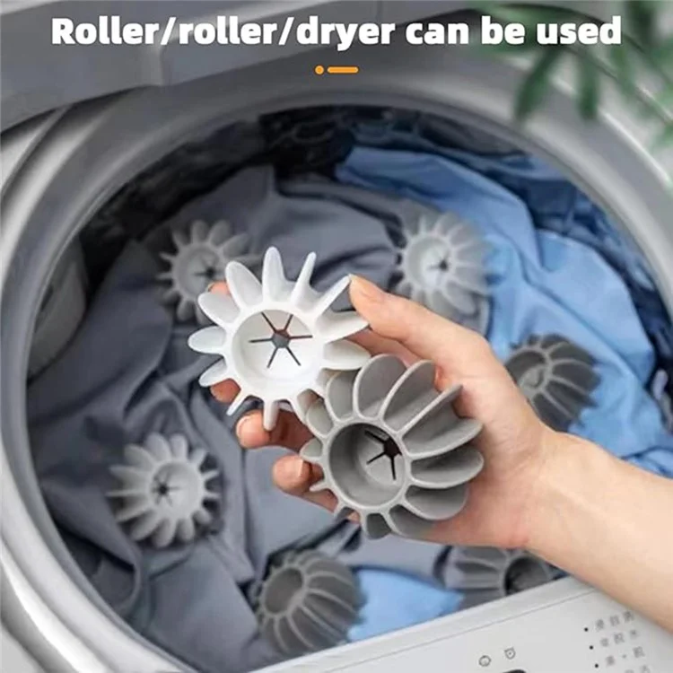 10Pcs Silicone Laundry Washing Ball Anti Tangling  Drum Washing Machine Clothes Cleaning Care Ball - Grey