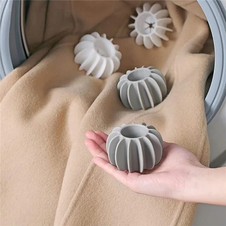 10Pcs Silicone Laundry Washing Ball Anti Tangling  Drum Washing Machine Clothes Cleaning Care Ball - Grey