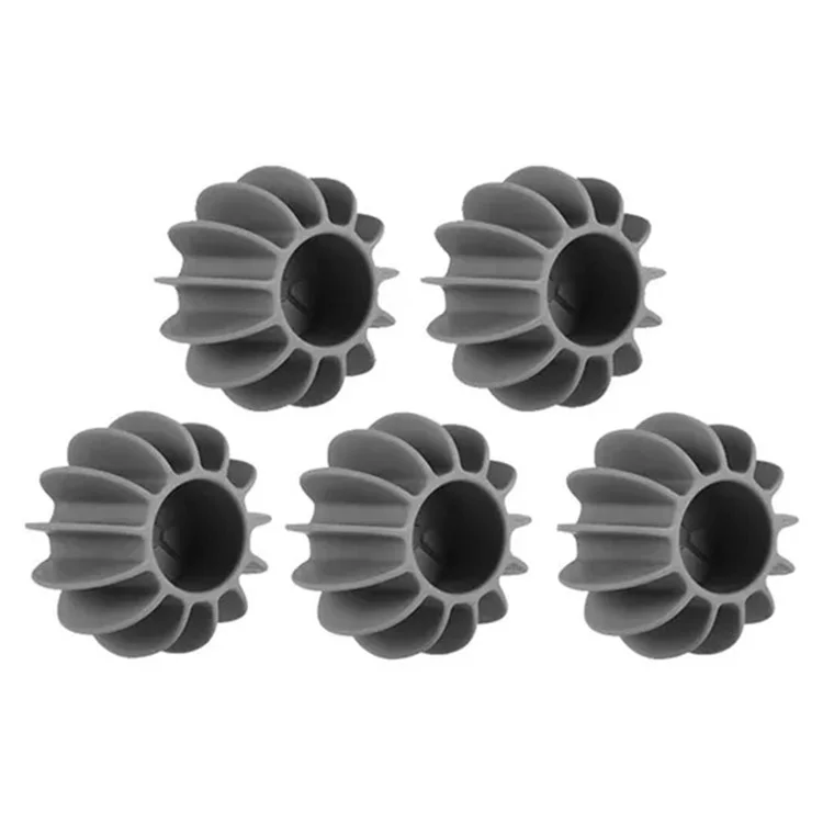 5Pcs Silicone Laundry Washing Ball Anti Tangling  Drum Washing Machine Clothes Cleaning Care Ball - Grey