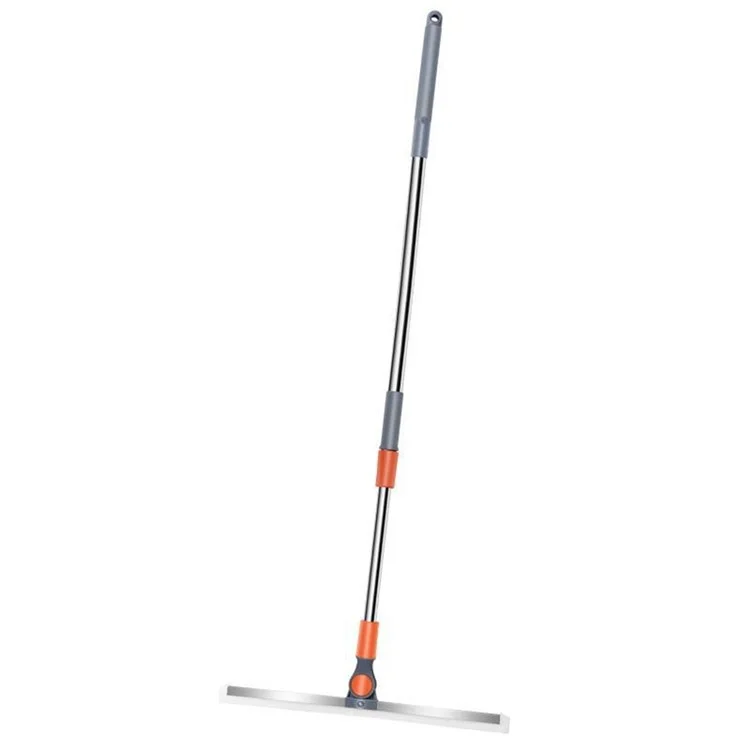 Escoba de mango largo de EVA para la limpieza de pisos, cabezal giratorio de 180 grados, escurridor de baño
