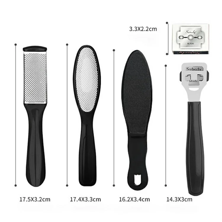 Conjunto de 8 peças de cuidados profissionais com os pés, removedor de calos e pele morta, lixa para os pés, ferramenta de remoção de calos.