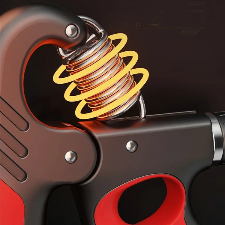 Adjustable Hand Grip Strengthener with Digital Counter Muscle Recovery Fitness Hand Force Training Tool - Orange