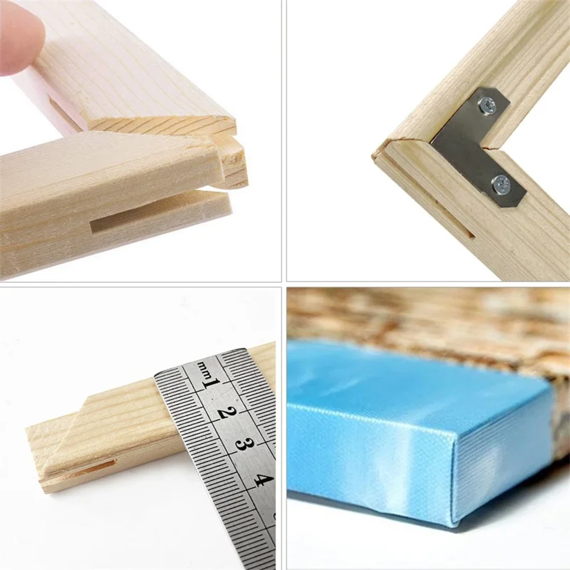 15 x 15cm Solid Pine Wood Canvas Frames for Oil Paintings Poster Prints DIY Picture Inner Frame