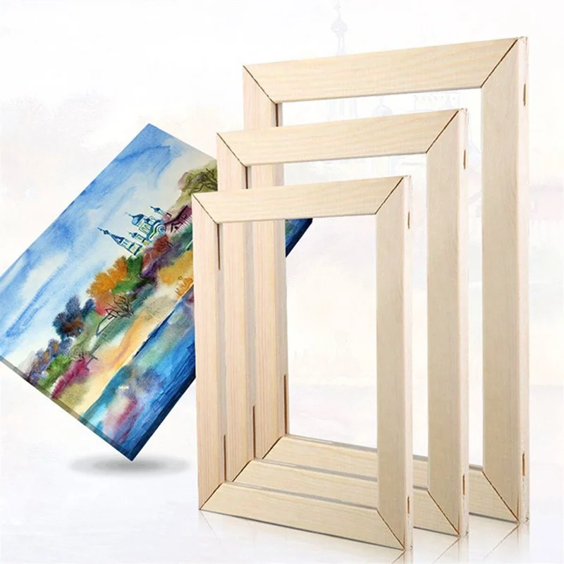 15 x 15cm Solid Pine Wood Canvas Frames for Oil Paintings Poster Prints DIY Picture Inner Frame