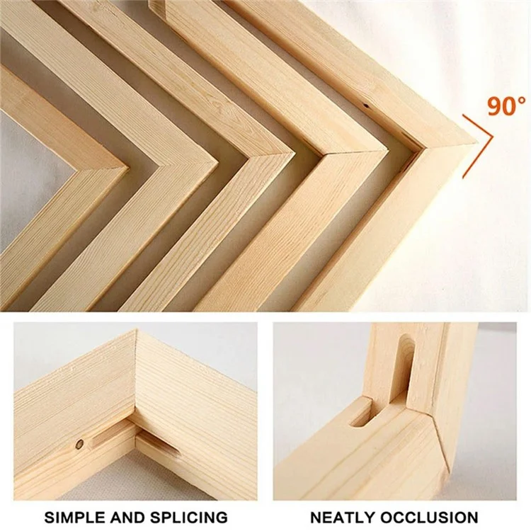 Marcos de madera de pino sólida de 40 x 60 cm para lienzos de pinturas al óleo, impresiones de pósteres y marcos interiores de cuadros DIY
