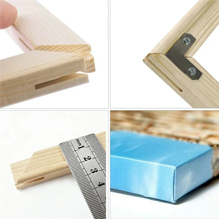 Marcos de madera de pino sólida de 40 x 60 cm para lienzos de pinturas al óleo, impresiones de pósteres y marcos interiores de cuadros DIY