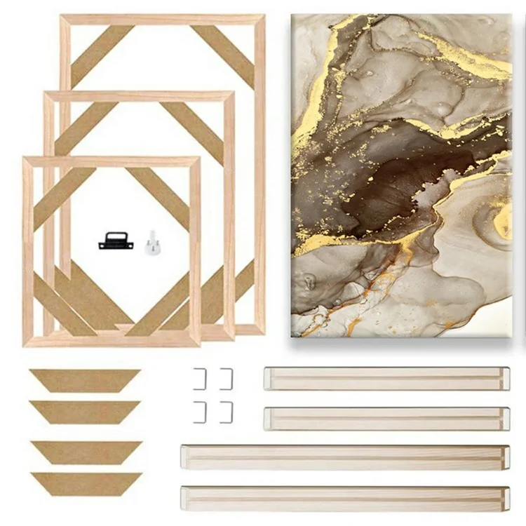 Kit de marco de lienzo con barras de madera de 30 x 40 cm para pintura al óleo y póster DIY de madera sólida