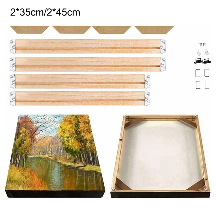 35 x 45cm Wooden Canvas Stretcher Bars Frame Kit DIY Solid Wood Oil Painting Poster Frame