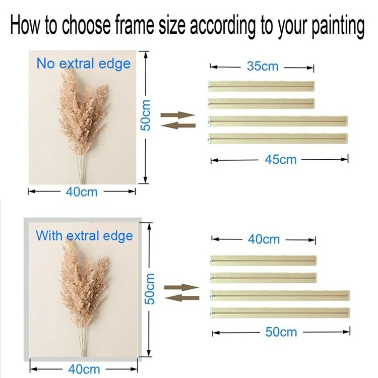 35 x 45cm Wooden Canvas Stretcher Bars Frame Kit DIY Solid Wood Oil Painting Poster Frame