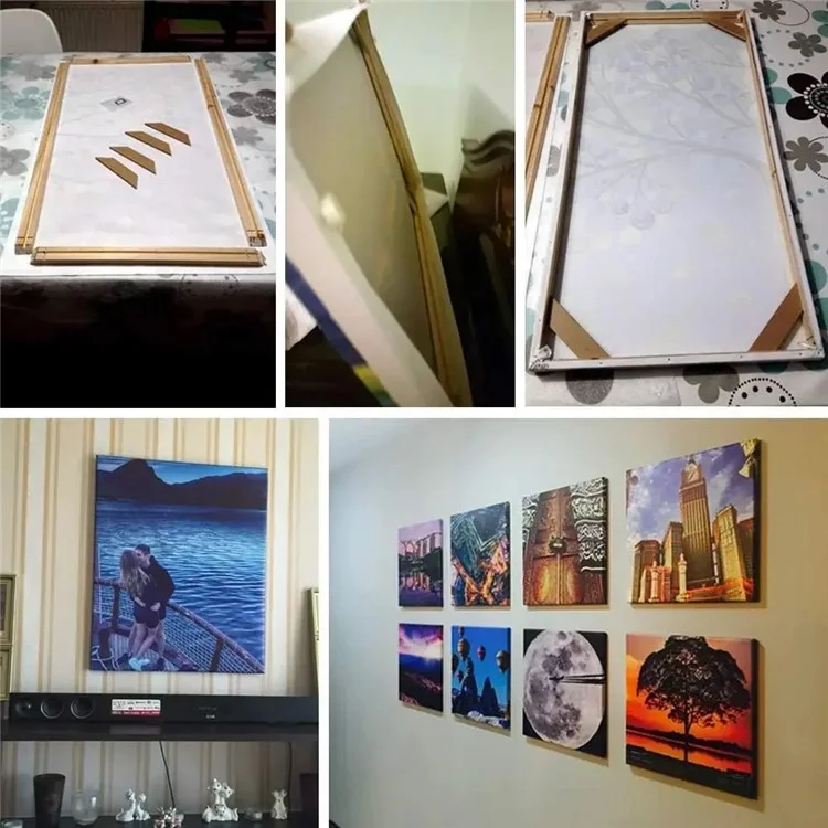Cornice di legno per tela da 45 x 65 cm, kit di barre di tensione fai-da-te in legno massiccio per dipinti ad olio e poster.