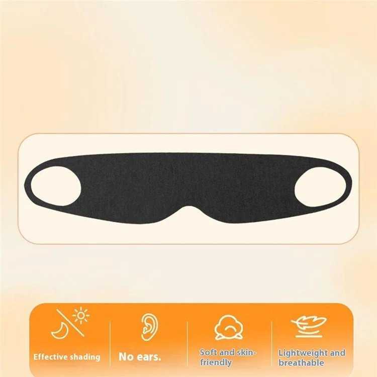 Antifaz para dormir, ligero, colgante para las orejas, cubierta para los ojos para aliviar la fatiga visual, para viajes y siestas - Negro