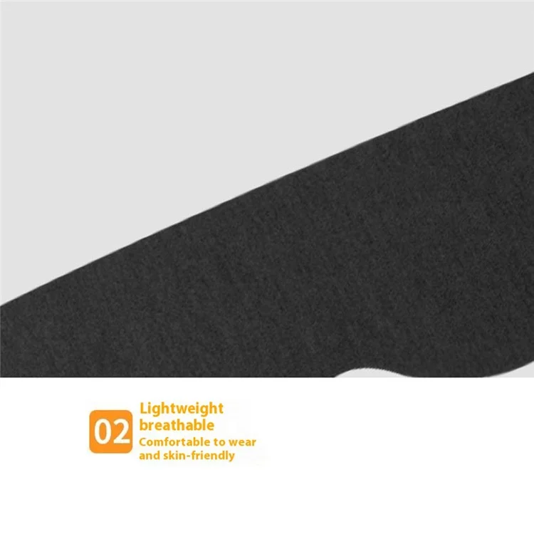 Antifaz para dormir, ligero, colgante para las orejas, cubierta para los ojos para aliviar la fatiga visual, para viajes y siestas - Negro