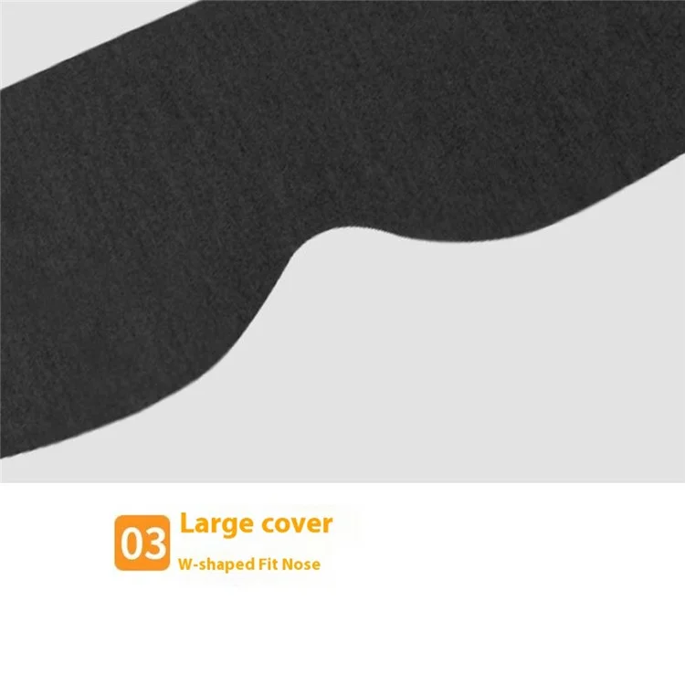 Antifaz para dormir, ligero, colgante para las orejas, cubierta para los ojos para aliviar la fatiga visual, para viajes y siestas - Negro